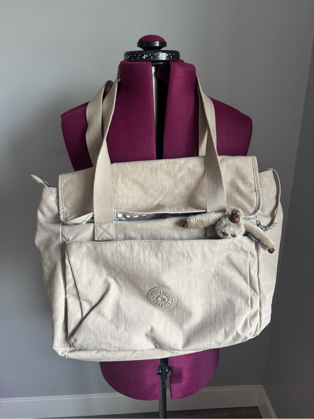 Kipling Liesbeth Beige Tote Bag